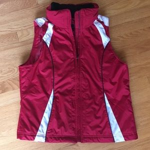 Red + White Puffy SJB Active Zip Up Vest